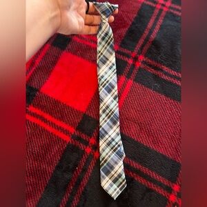 Classic Blue Plaid Boy’s Clip on Tie